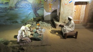 The Nubia Museum ethnographic exhibit showing a Koranic school in a village of Old Nubia