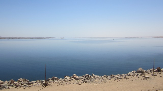 A view of Lake Nasser/Nubia from the High Dam in Aswan